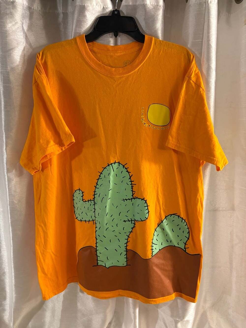 Altru Apparel Men's Shaka Saguaro Cactus Graphic Tee Honey Yellow